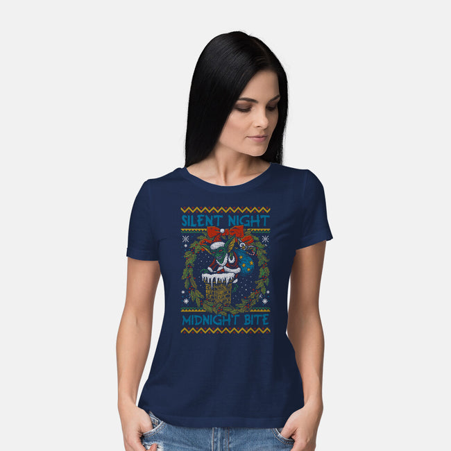 Silent Night Midnight Bite-Womens-Basic-Tee-Arinesart