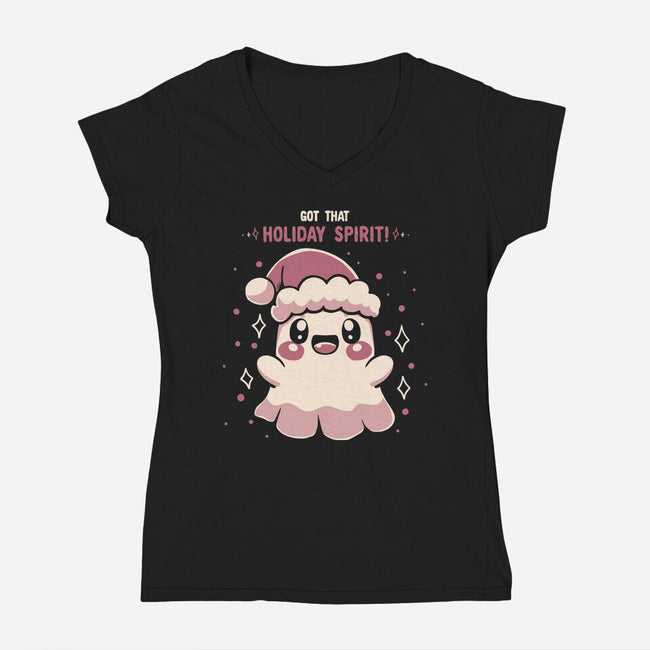 Got That Holiday Spirit-Womens-V-Neck-Tee-TechraNova