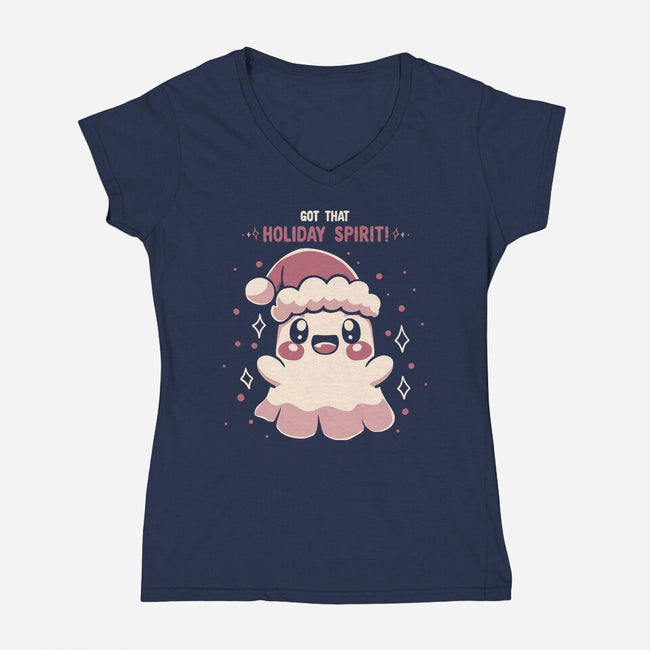 Got That Holiday Spirit-Womens-V-Neck-Tee-TechraNova