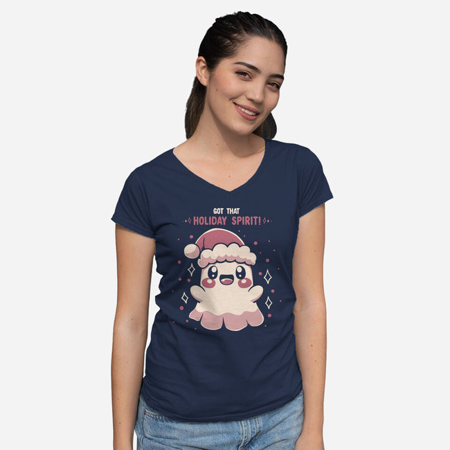 Got That Holiday Spirit-Womens-V-Neck-Tee-TechraNova