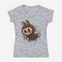 My Portable Monster-Womens-V-Neck-Tee-zascanauta