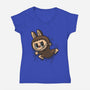 My Portable Monster-Womens-V-Neck-Tee-zascanauta