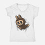 My Portable Monster-Womens-V-Neck-Tee-zascanauta