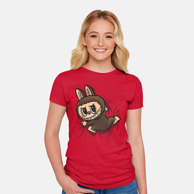 My Portable Monster-Womens-Fitted-Tee-zascanauta