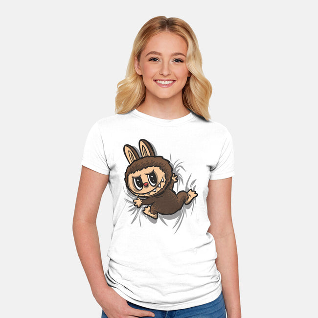 My Portable Monster-Womens-Fitted-Tee-zascanauta