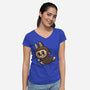 My Portable Monster-Womens-V-Neck-Tee-zascanauta
