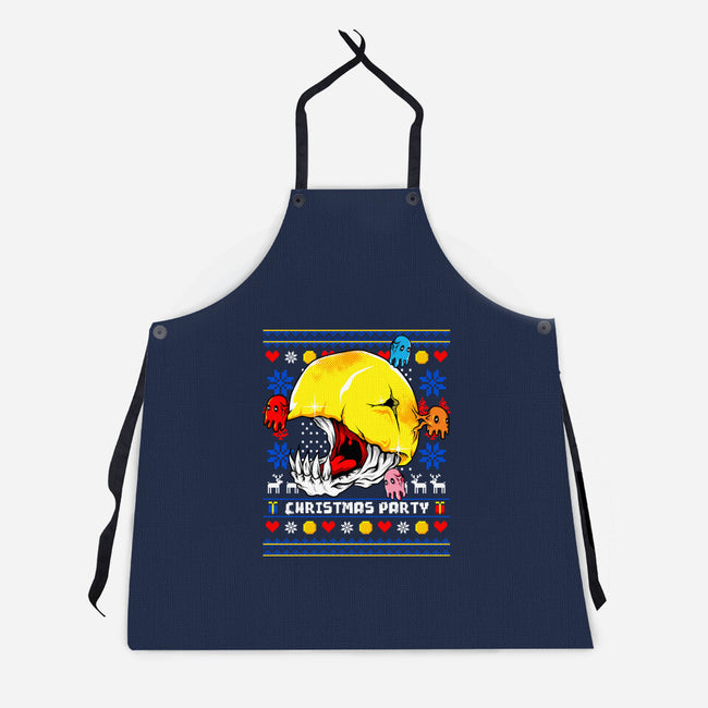 Xmas Eater-Unisex-Kitchen-Apron-spoilerinc
