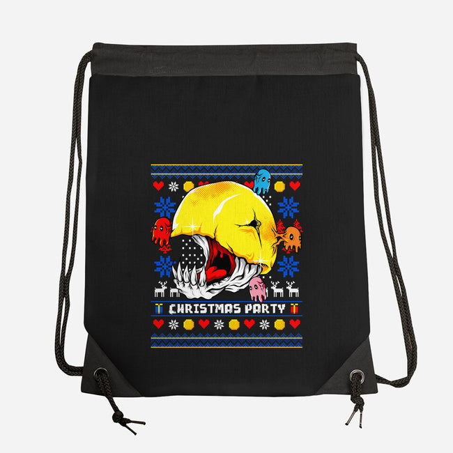 Xmas Eater-None-Drawstring-Bag-spoilerinc