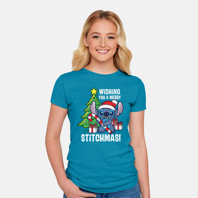 Wishing You A Merry Stitchmas-Womens-Fitted-Tee-turborat14