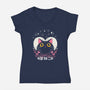 Hoshi Neko-Womens-V-Neck-Tee-naomori