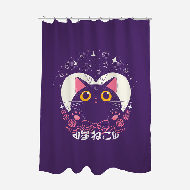 Hoshi Neko-None-Polyester-Shower Curtain-naomori