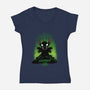Experiment 626 Stitch-Womens-V-Neck-Tee-MaxoArt