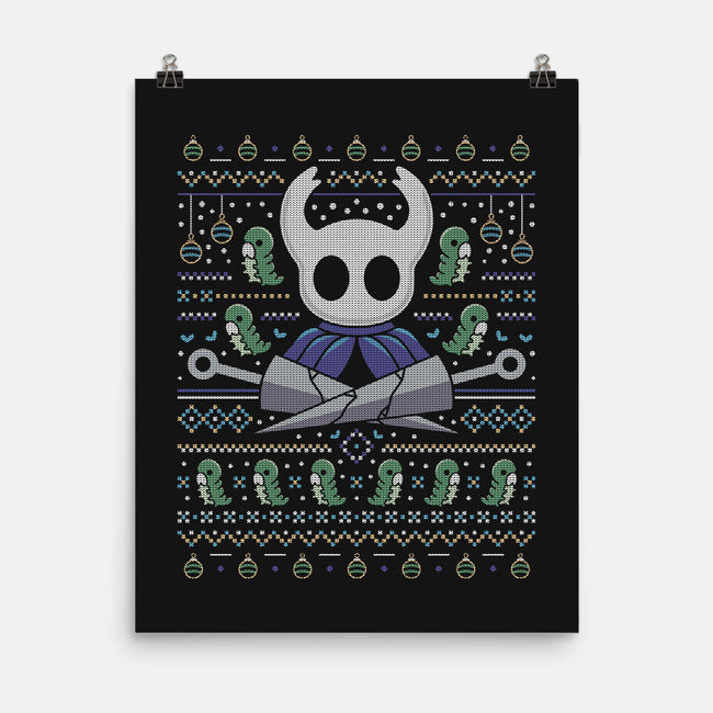 Hallownest Grubs Ugly Sweater-None-Matte-Poster-LAGELANTEE