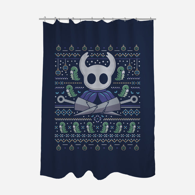 Hallownest Grubs Ugly Sweater-None-Polyester-Shower Curtain-LAGELANTEE