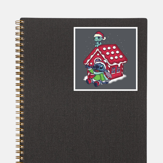 Stitch's Holiday-None-Glossy-Sticker-turborat14