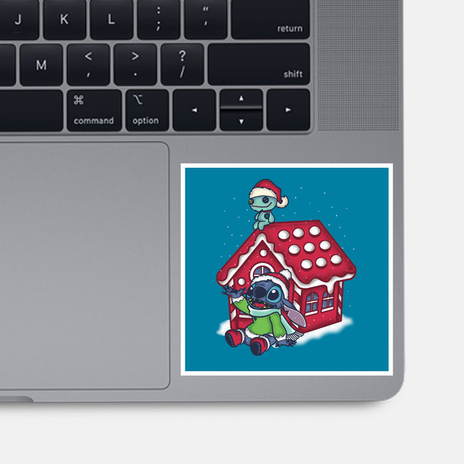Stitch's Holiday-None-Glossy-Sticker-turborat14