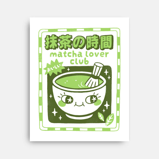 Matcha Lover Club-None-Stretched-Canvas-paulagarcia