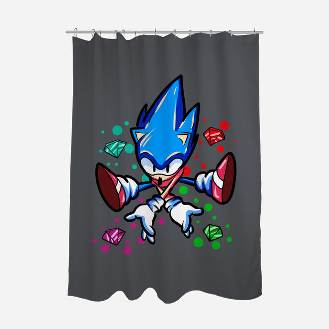 Chaos Jump-None-Polyester-Shower Curtain-nickzzarto