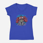 Leader Autobot-Womens-V-Neck-Tee-nickzzarto