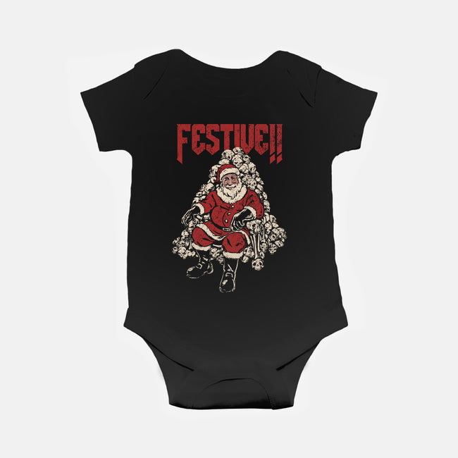 Festive Santa-Baby-Basic-Onesie-PopCultureWizard