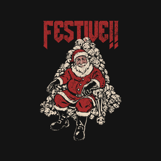Festive Santa-Womens-V-Neck-Tee-PopCultureWizard