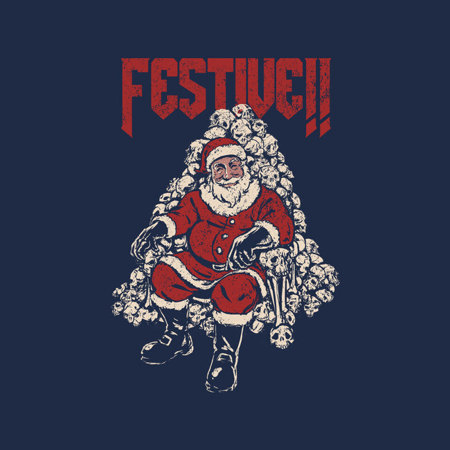 Festive Santa-Mens-Long Sleeved-Tee-PopCultureWizard