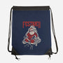 Festive Santa-None-Drawstring-Bag-PopCultureWizard