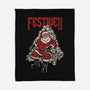 Festive Santa-None-Fleece-Blanket-PopCultureWizard