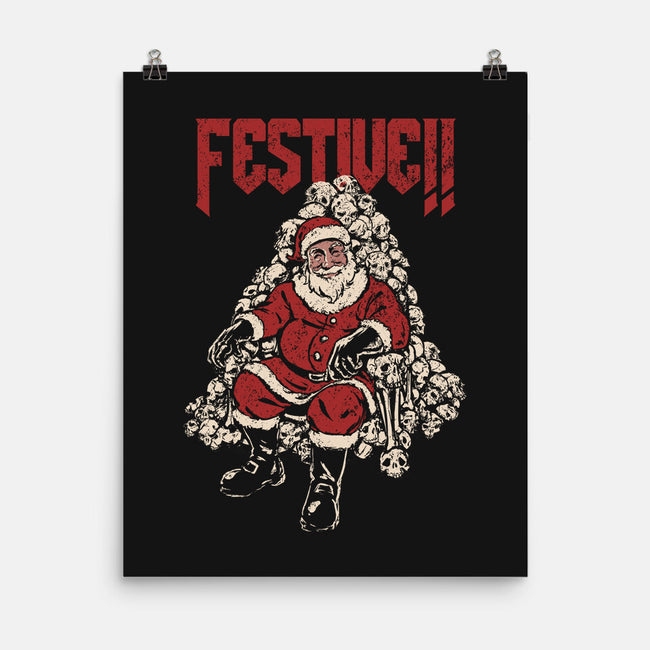Festive Santa-None-Matte-Poster-PopCultureWizard