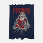 Festive Santa-None-Polyester-Shower Curtain-PopCultureWizard