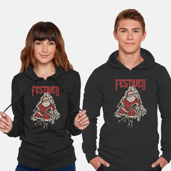 Festive Santa-Unisex-Pullover-Sweatshirt-PopCultureWizard