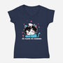 No Plans No Worries-Womens-V-Neck-Tee-naomori