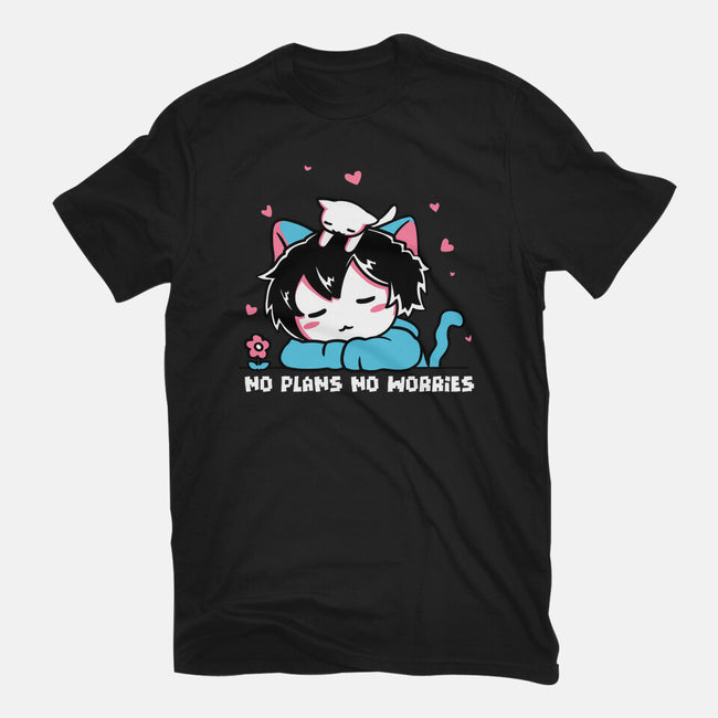 No Plans No Worries-Womens-Fitted-Tee-naomori