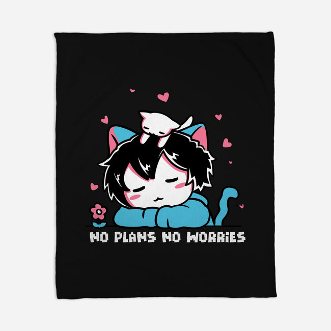 No Plans No Worries-None-Fleece-Blanket-naomori