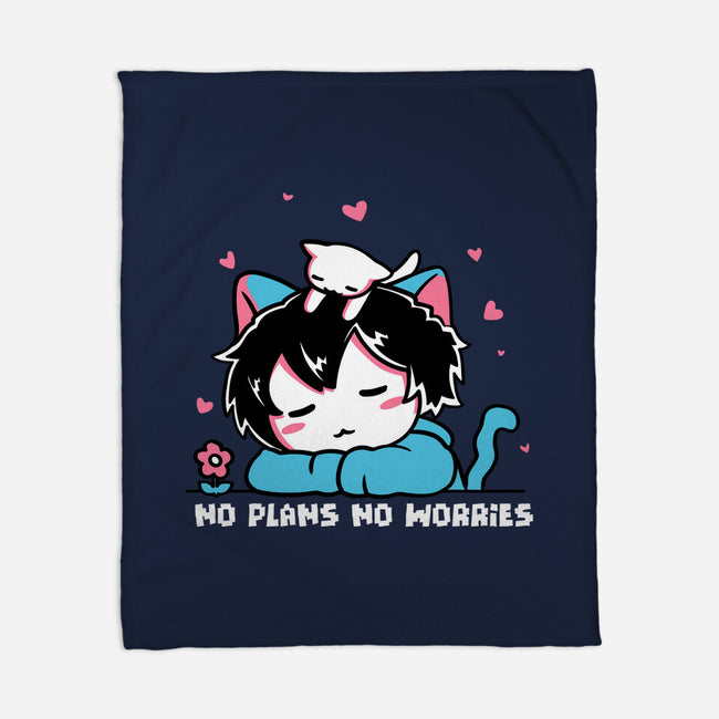 No Plans No Worries-None-Fleece-Blanket-naomori
