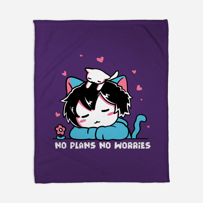 No Plans No Worries-None-Fleece-Blanket-naomori