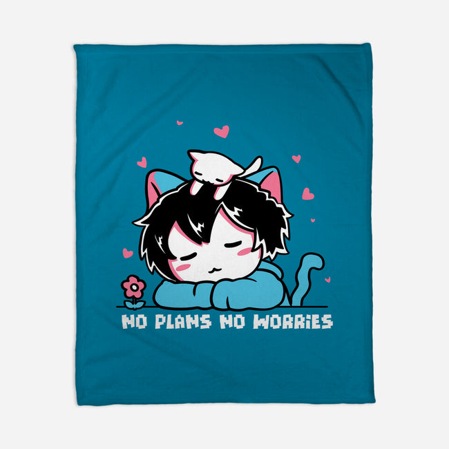 No Plans No Worries-None-Fleece-Blanket-naomori