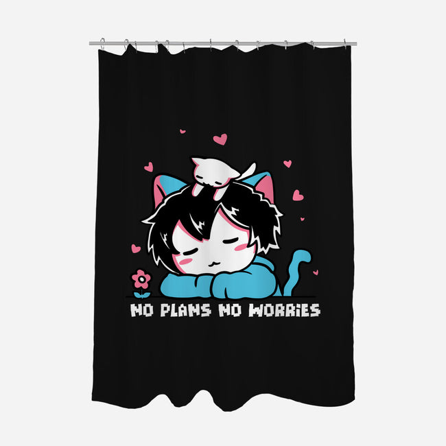 No Plans No Worries-None-Polyester-Shower Curtain-naomori