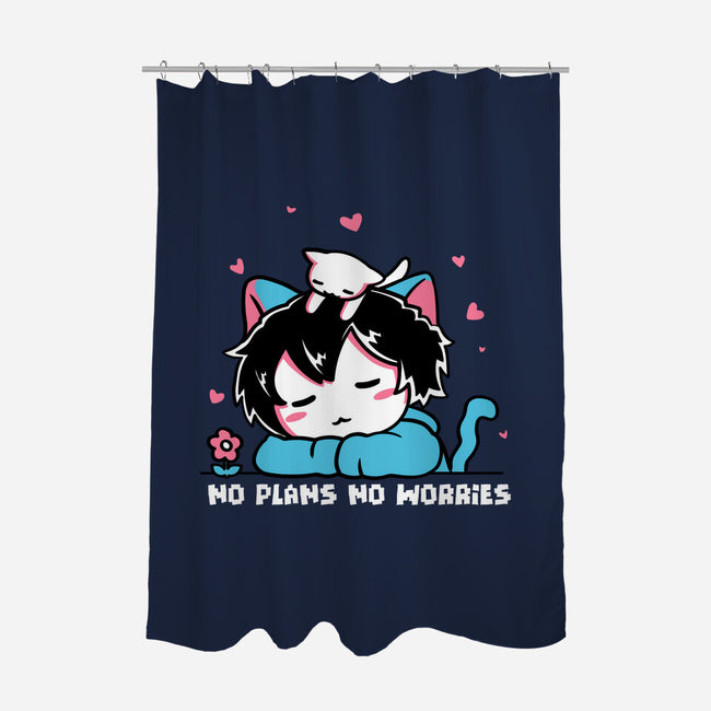 No Plans No Worries-None-Polyester-Shower Curtain-naomori