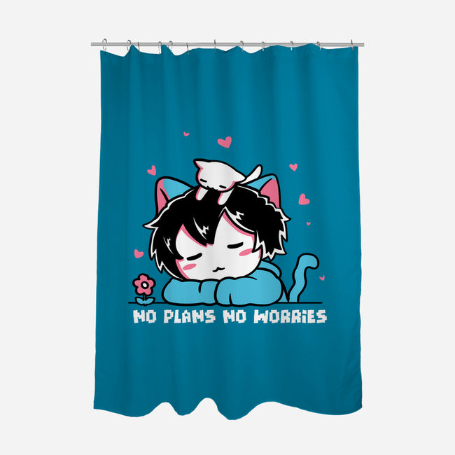 No Plans No Worries-None-Polyester-Shower Curtain-naomori