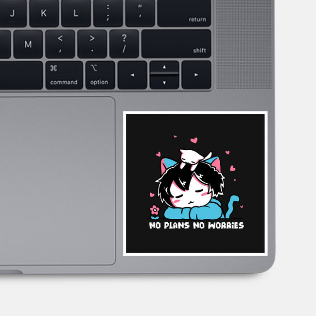 No Plans No Worries-None-Glossy-Sticker-naomori
