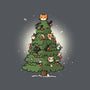 Christmas Cats Tree-Womens-Basic-Tee-Freecheese