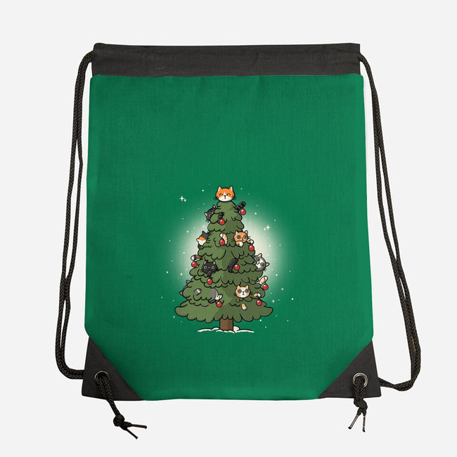 Christmas Cats Tree-None-Drawstring-Bag-Freecheese