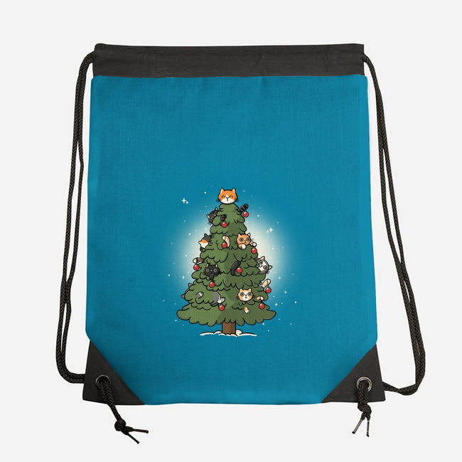 Christmas Cats Tree-None-Drawstring-Bag-Freecheese