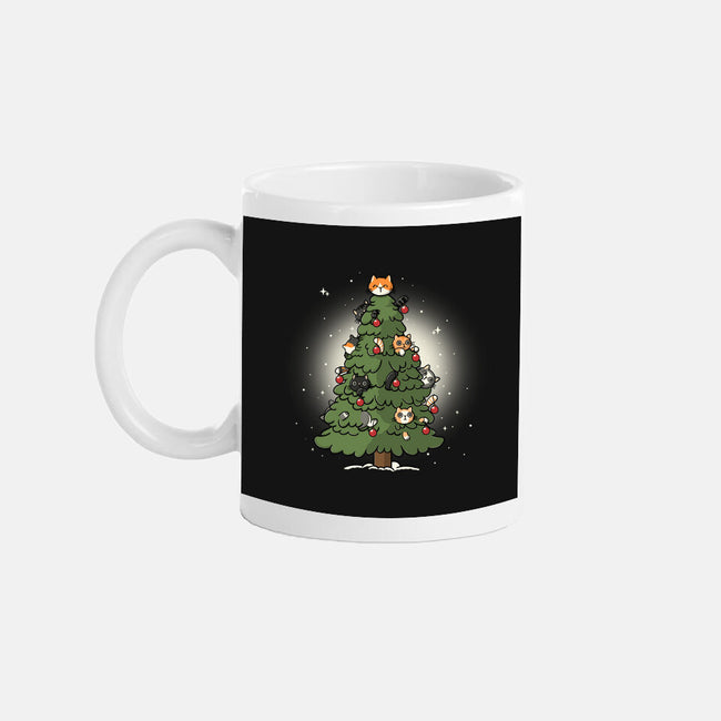 Christmas Cats Tree-None-Mug-Drinkware-Freecheese