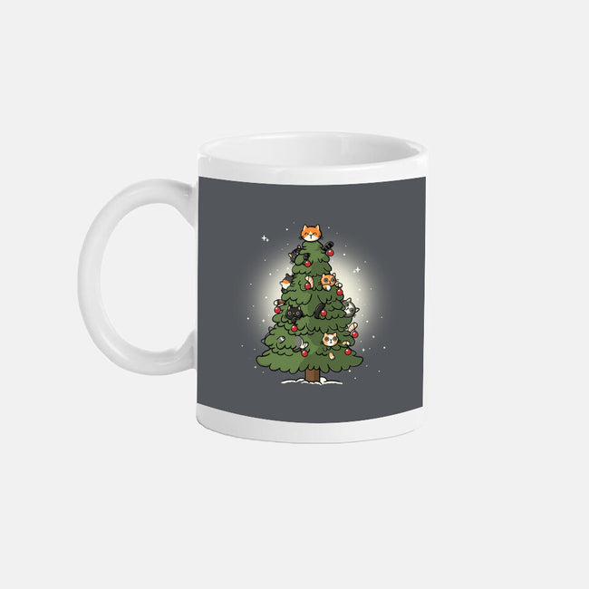 Christmas Cats Tree-None-Mug-Drinkware-Freecheese