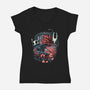Heroes Of The Underground-Womens-V-Neck-Tee-glitchygorilla