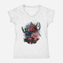 Heroes Of The Underground-Womens-V-Neck-Tee-glitchygorilla