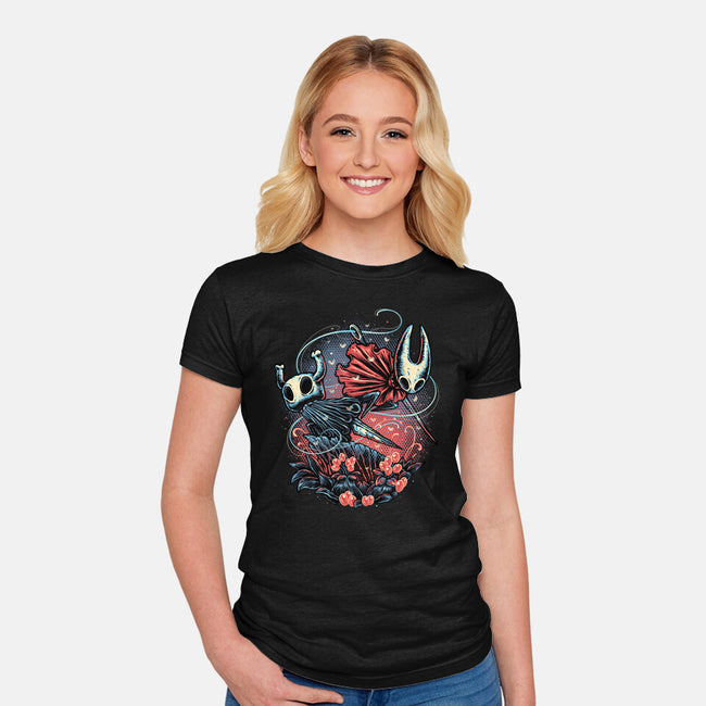 Heroes Of The Underground-Womens-Fitted-Tee-glitchygorilla