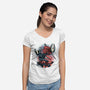 Heroes Of The Underground-Womens-V-Neck-Tee-glitchygorilla